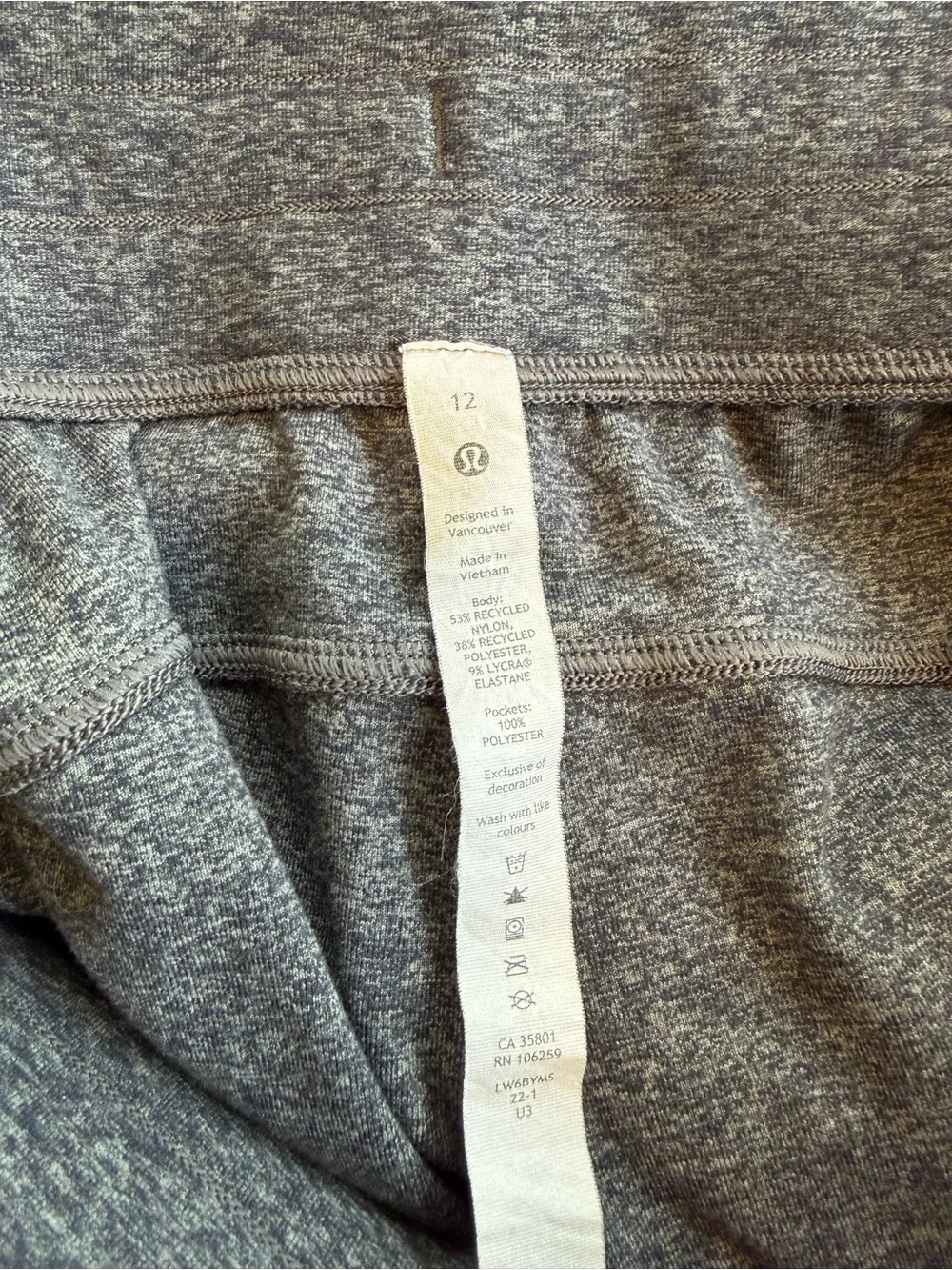 Lululemon Ready to Rulu High-Rise Cropped Jogger Heathered Raceway Grey Size 12